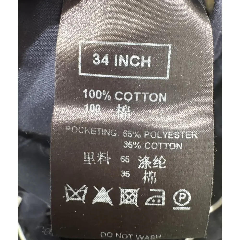 Reiss Navy Blue Pants Men’s‎ Size 34 Antibe Cotton Blend Casual Everyday Preppy